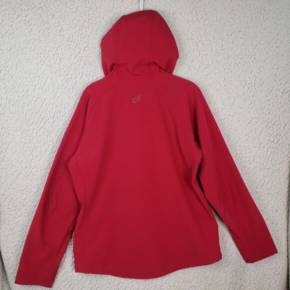 Cloudveil Softshell Jacket Womens L Red Hooded Outdoorcore Functional Athletic - Picture 3 of 13